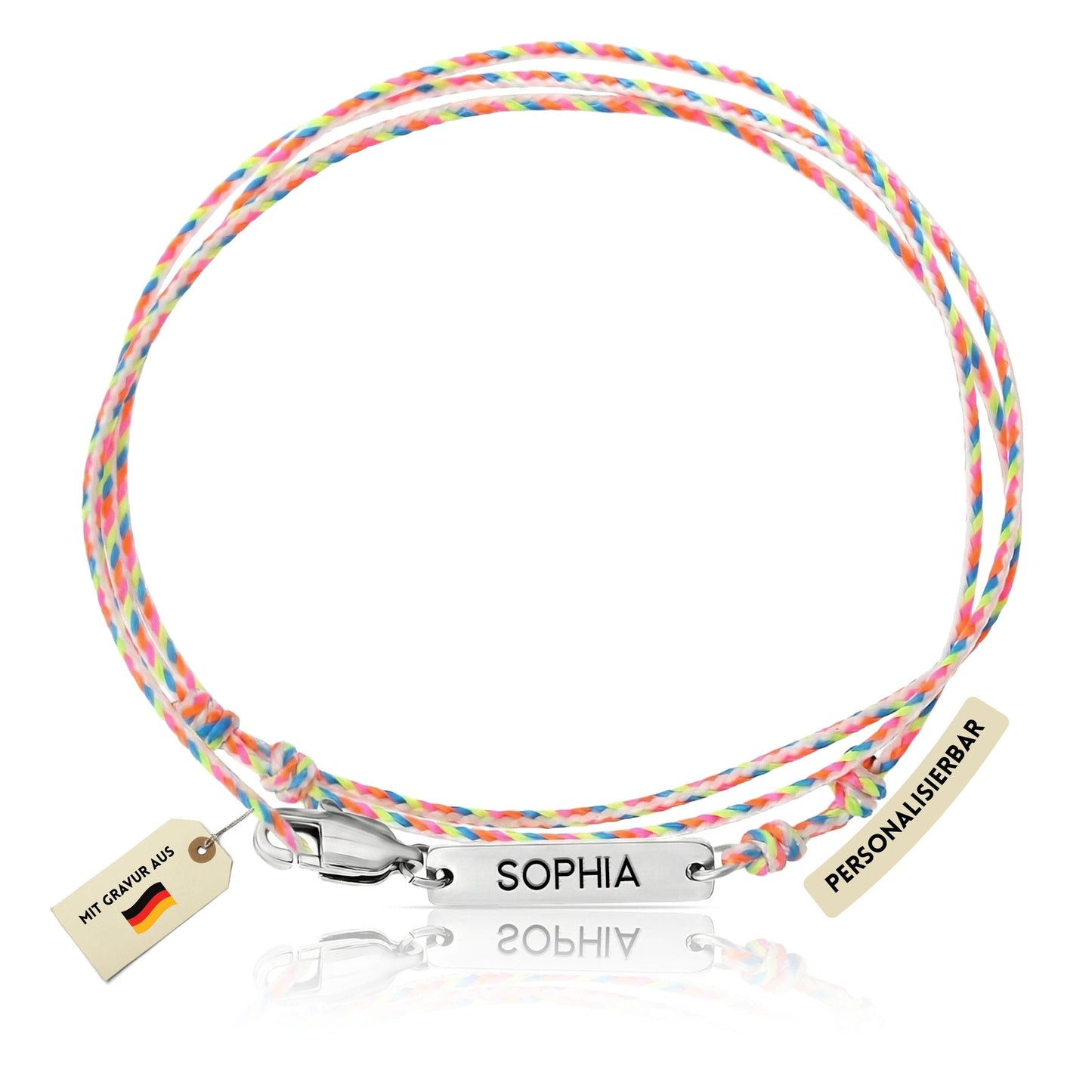 Wickelarmband mit Plättchen – Retro