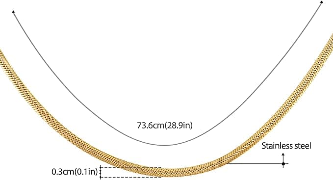 Goldene Brillenkette Schlangen Design 70 cm