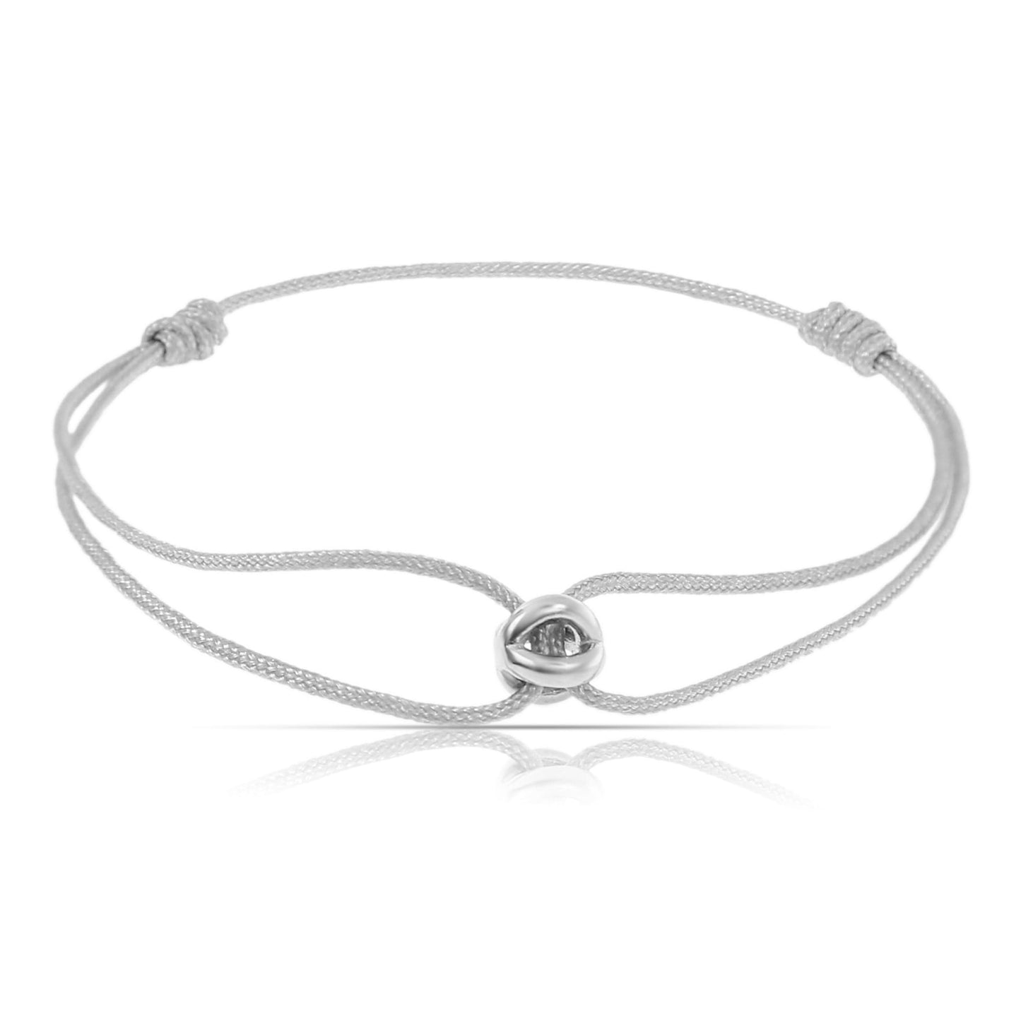 Silver Bead Armband - Grau