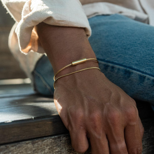 2er Set - Goldene Armbänder