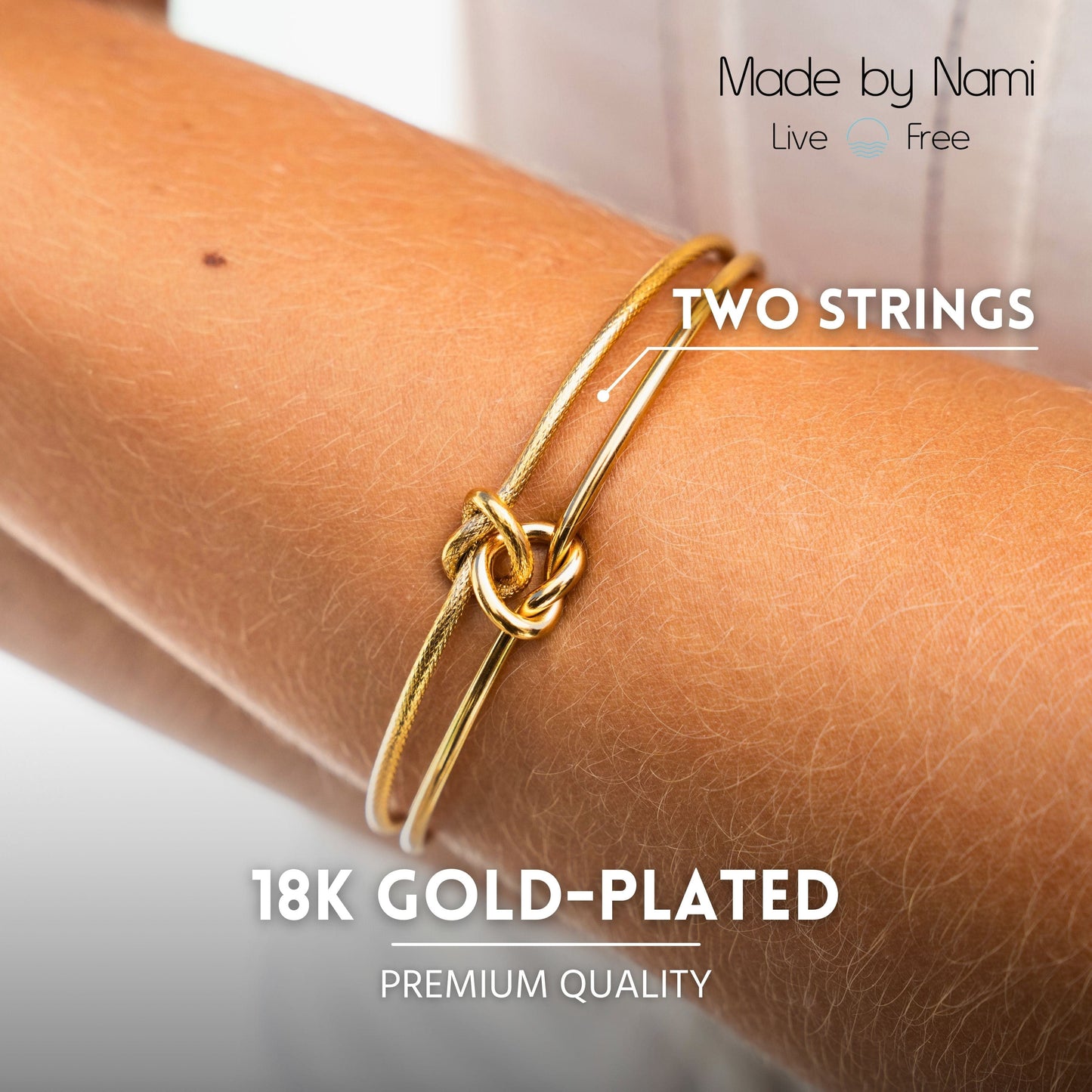 18K Gold Armreif mit Knoten