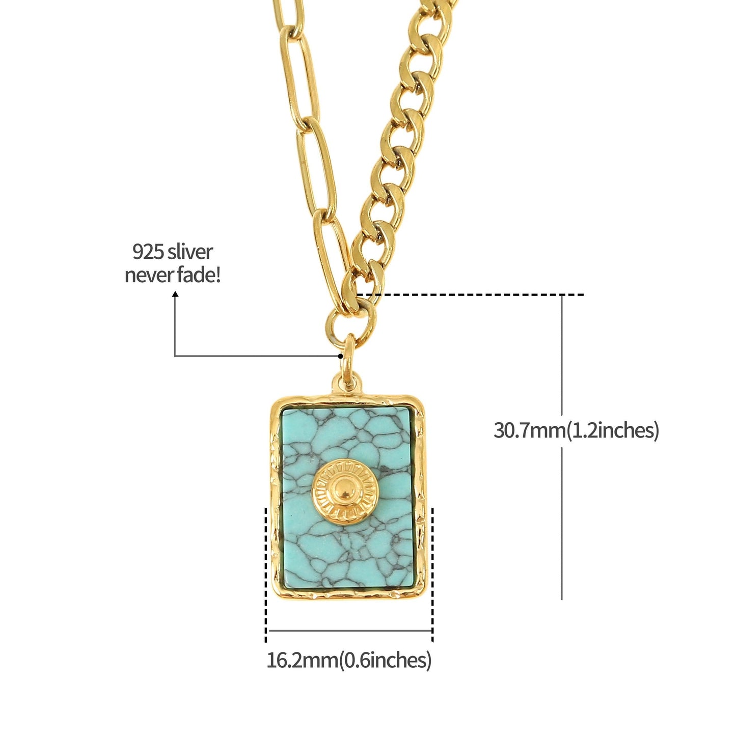 Goldene Boho Halskette Anhänger