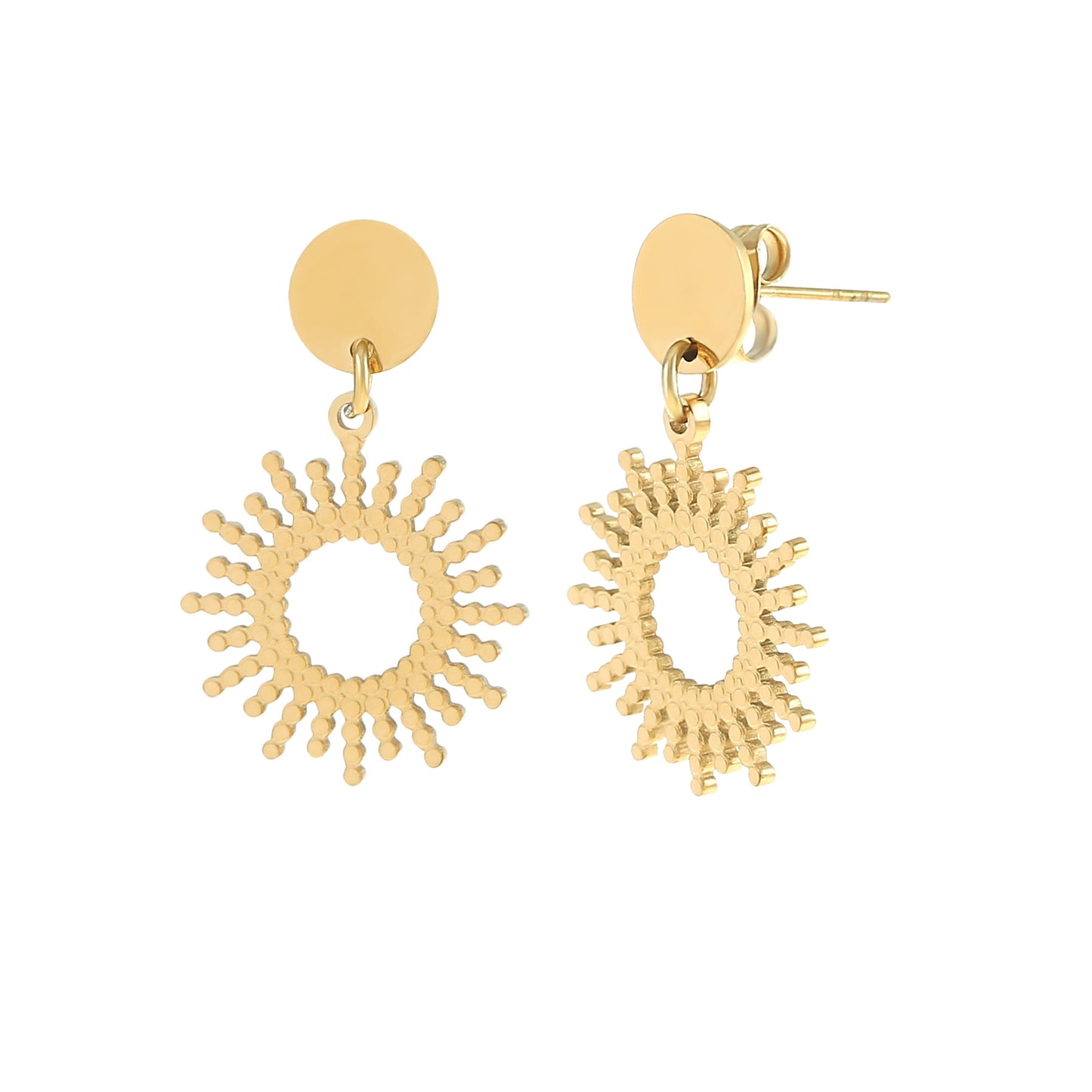 Set Goldene Sonnen Ohrringe – Boho Schmuck