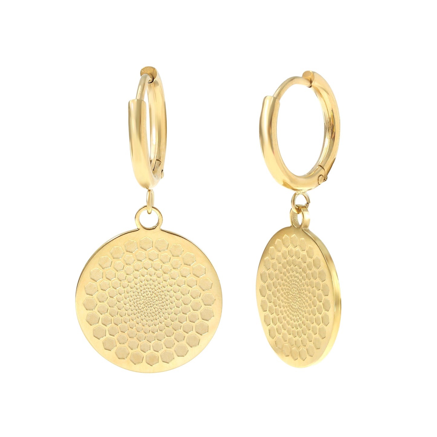 Set Mandala Ohrringe Gold Hängend