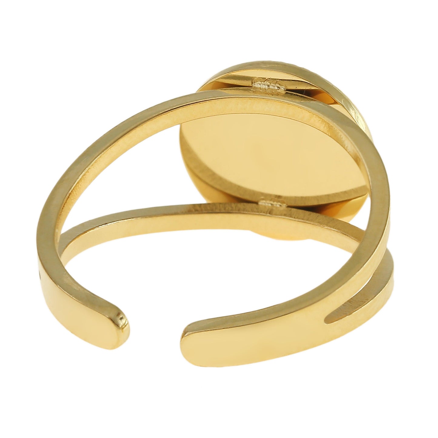 Boho Ring mit Edelstein Grün