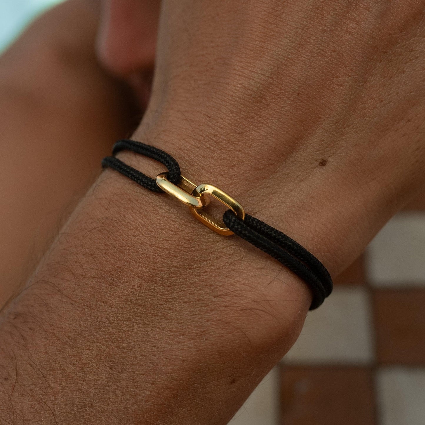 Unity Armband Schwarz Gold