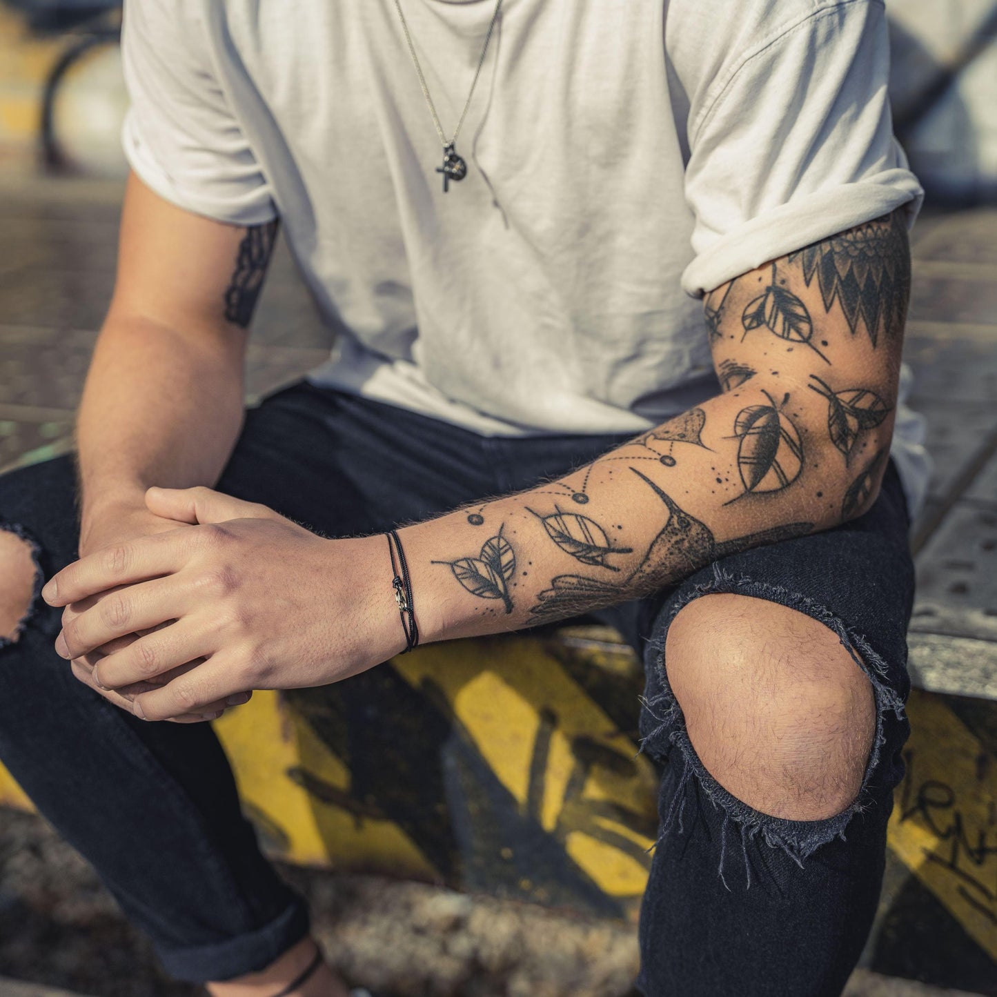 karabiner-surfer-armband-herren-maritim-schwarz