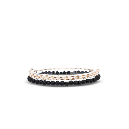Made by Nami Surfer 2er Set Chakra Beads - Beige Lava