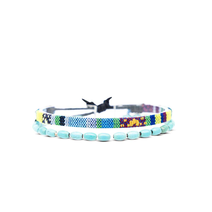 Made by Nami Surfer 2er Set Surfer Armband - Turquoise Beads