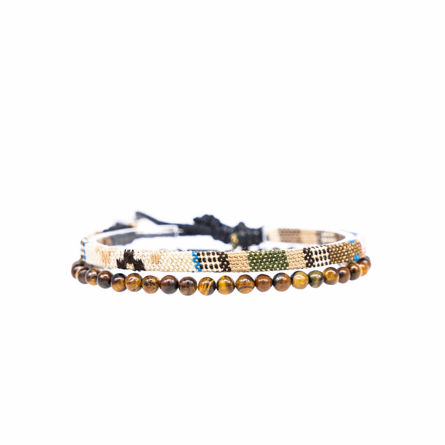 Made by Nami Surfer 2x Surfer Armband - Safari & Tigereyes