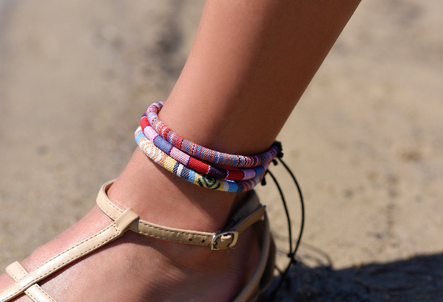 Made by Nami Surfer 3er Set Boho Classic Fußband - Gelb, Multi & Rot / Blau