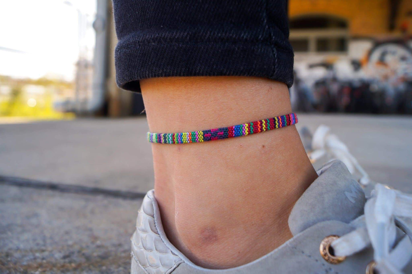 Bali Boho Flat Fußband - Deep Multi - Made by Nami