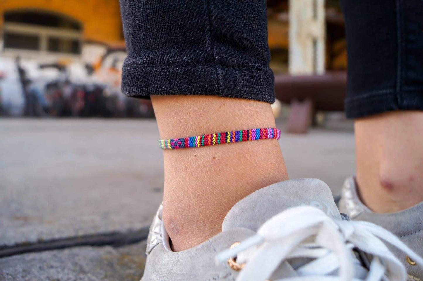 Bali Boho Flat Fußband - Deep Multi - Made by Nami