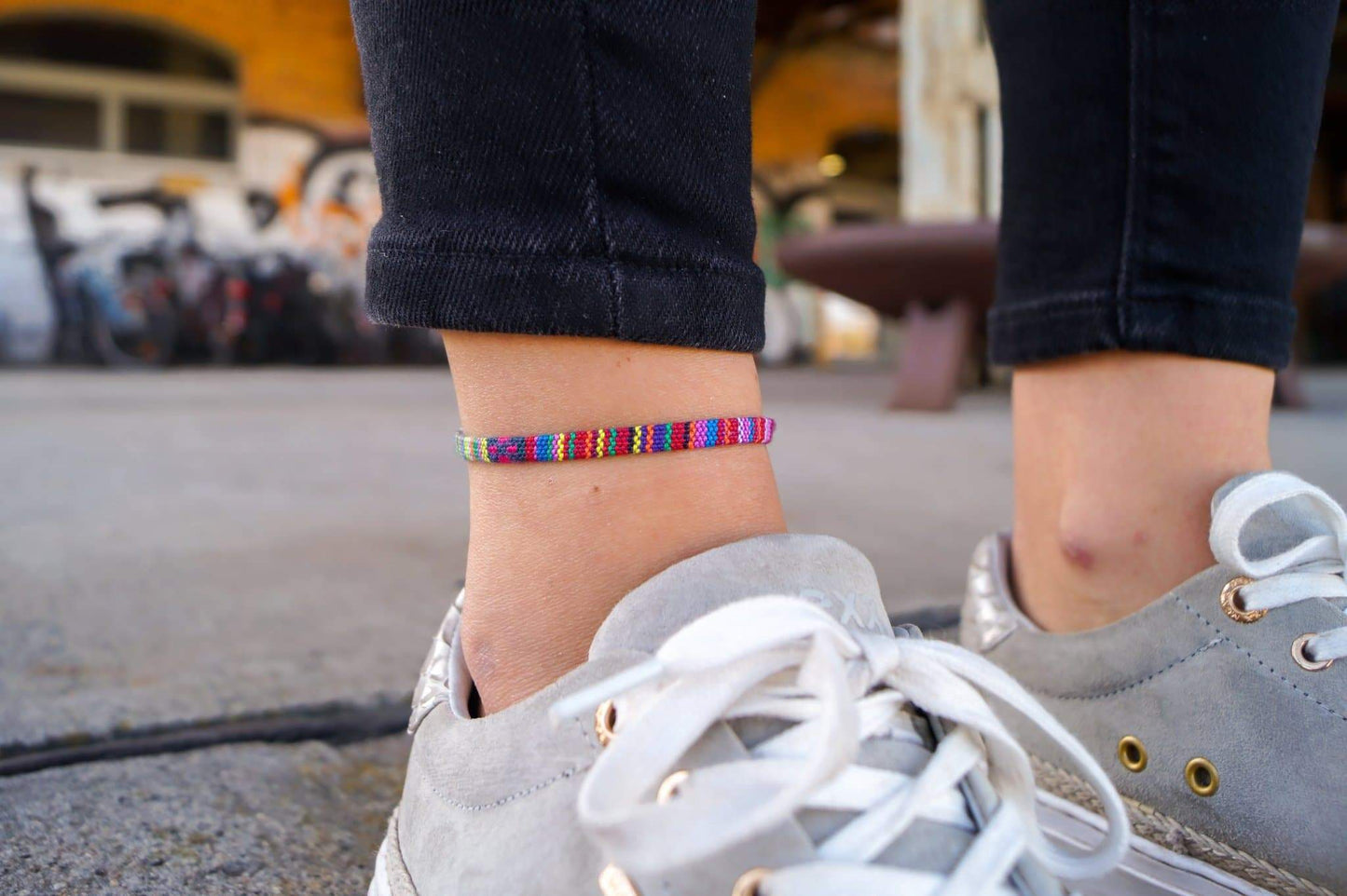 Bali Boho Flat Fußband - Deep Multi - Made by Nami