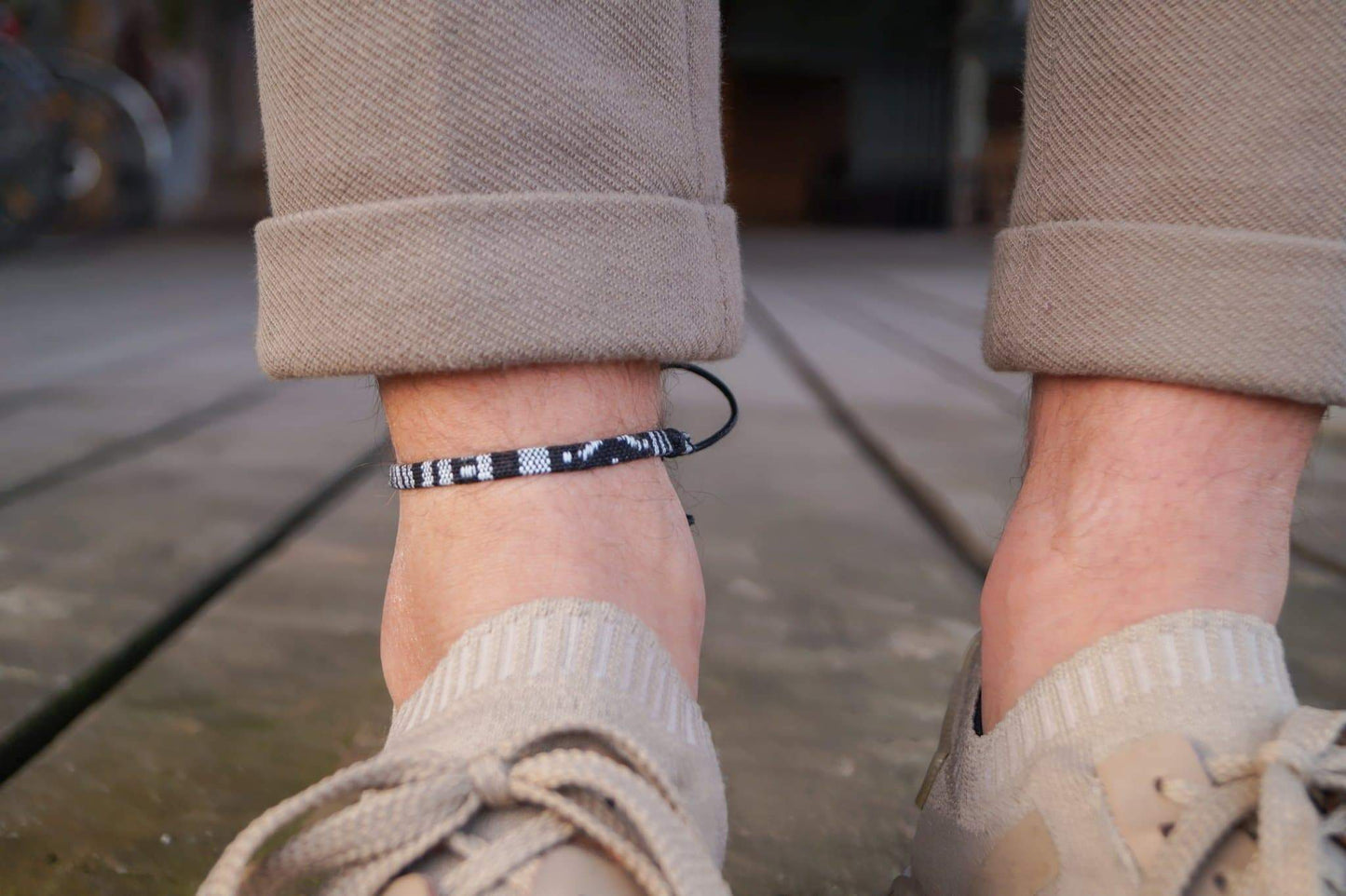 Bali Boho Flat Fußband - Schwarz - Made by Nami