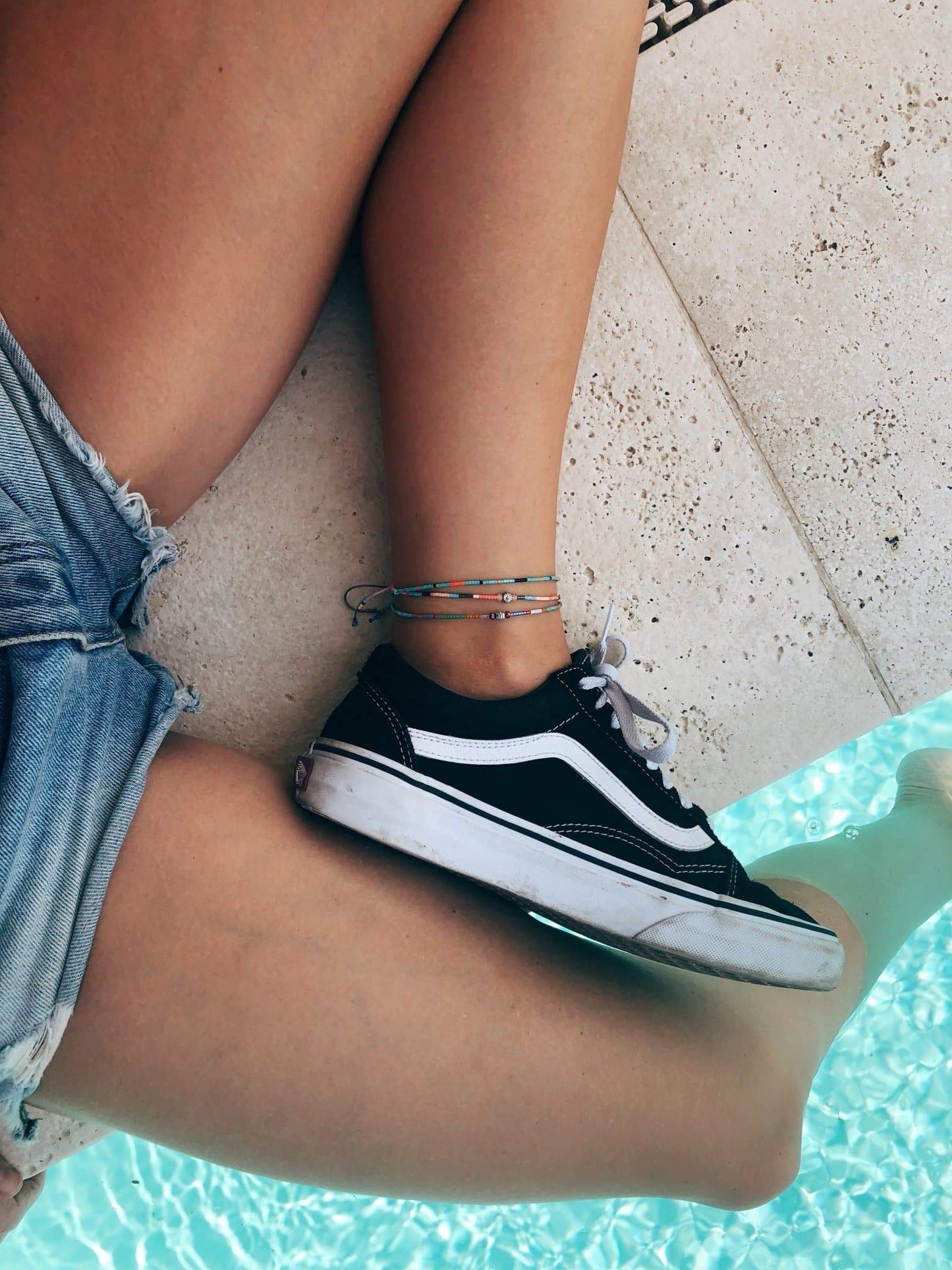 Japan Beads "Sun Flowers" Fußkettchen Set - Made by Nami