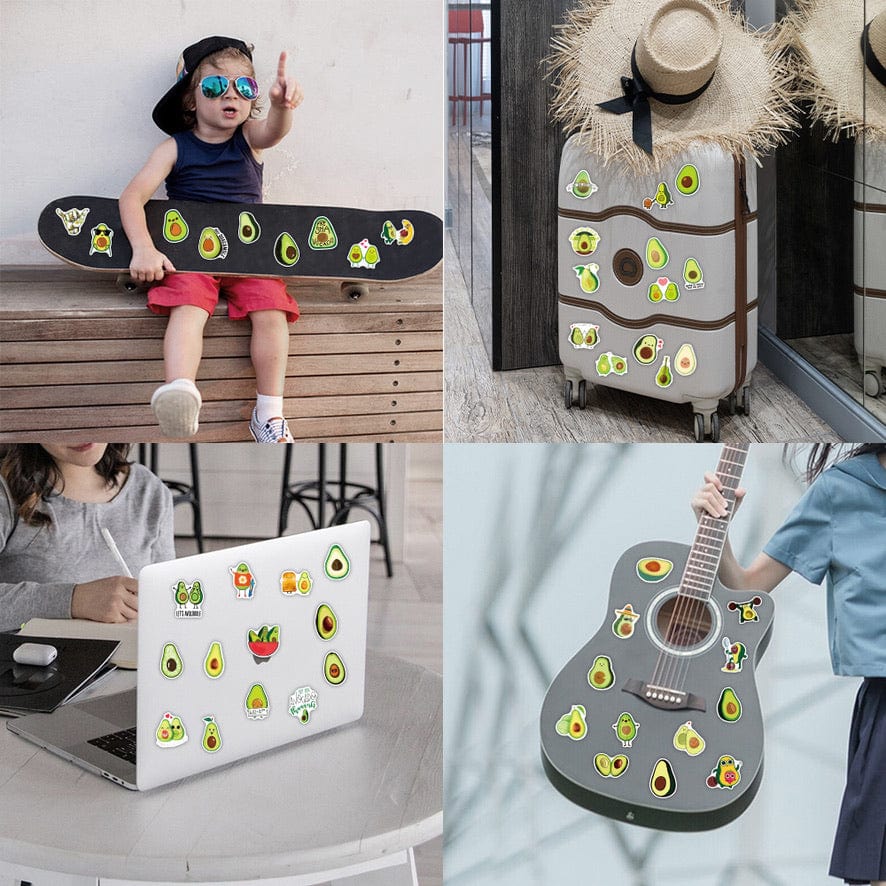 Made by Nami Surfer Sticker Set - Avocado