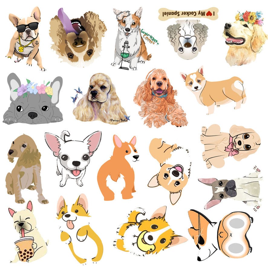 Made by Nami Surfer Sticker Set - Hunde