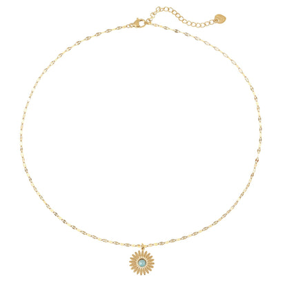 Goldene Sonnenblumen Halskette