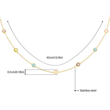 Goldkette mit bunten Edelsteinen – 925 Silber