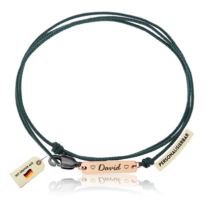 Wickelarmband mit Plättchen – Grün