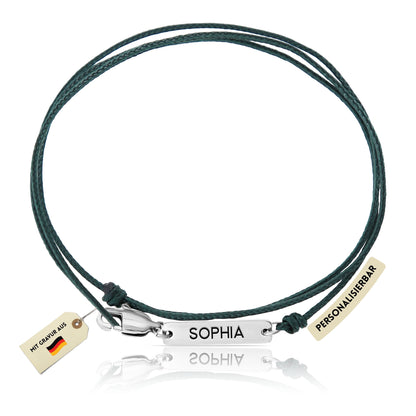 Wickelarmband mit Plättchen – Grün