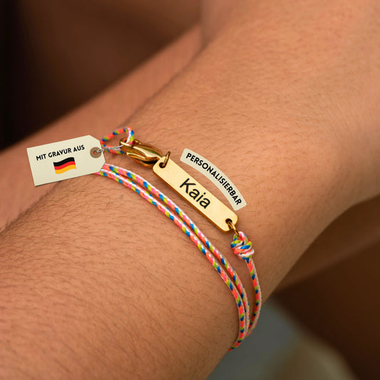 Wickelarmband mit Plättchen – Retro