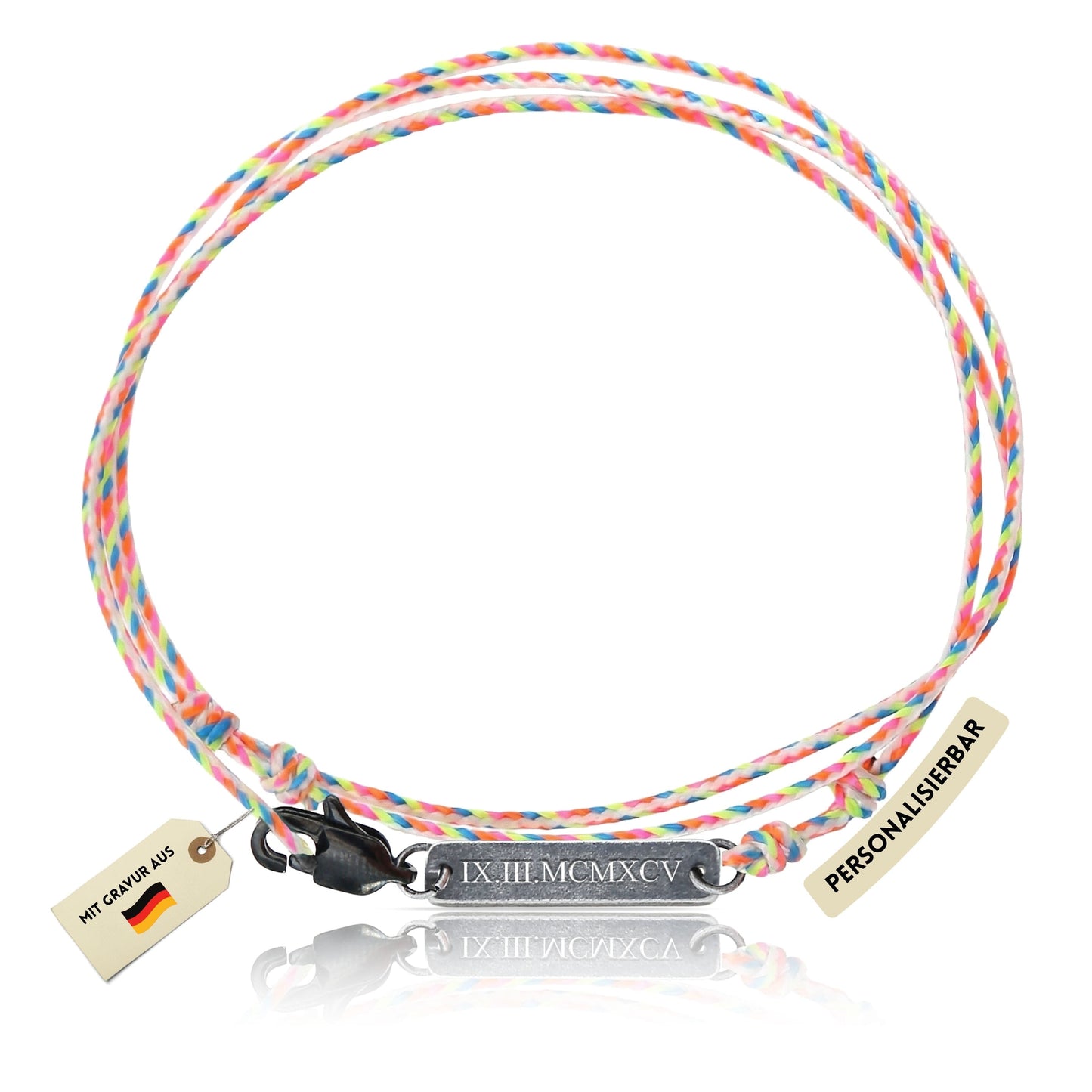 Wickelarmband mit Plättchen – Retro