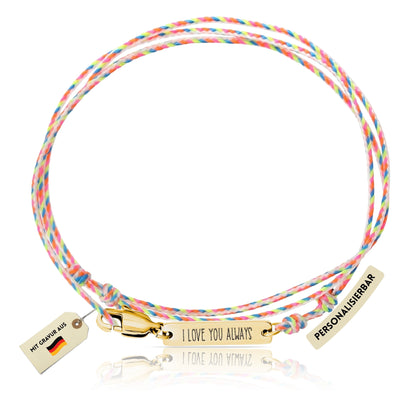 Wickelarmband mit Plättchen – Retro