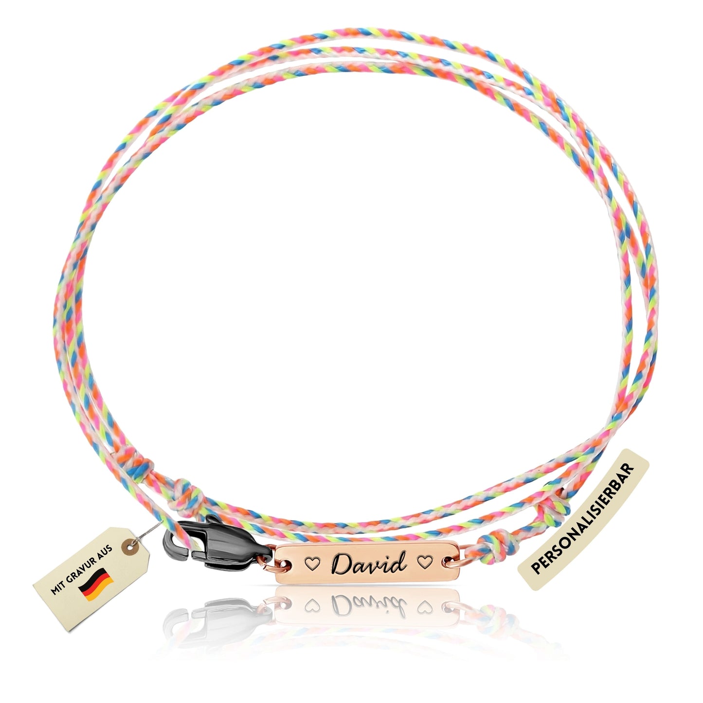 Wickelarmband mit Plättchen – Retro