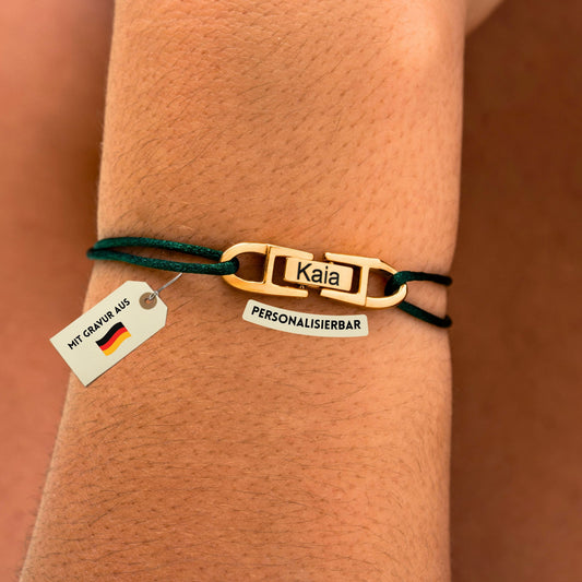 Armband mit Karabiner – Grün