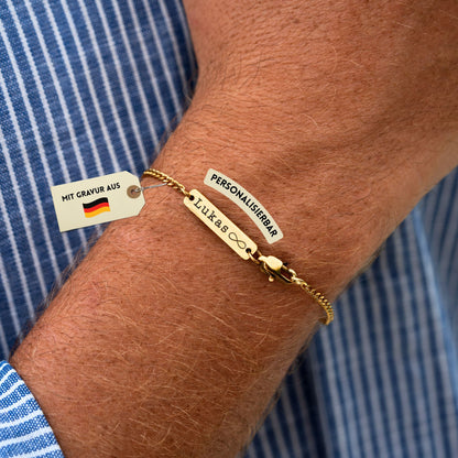 Armband aus Edelstahl – Gold Weizen