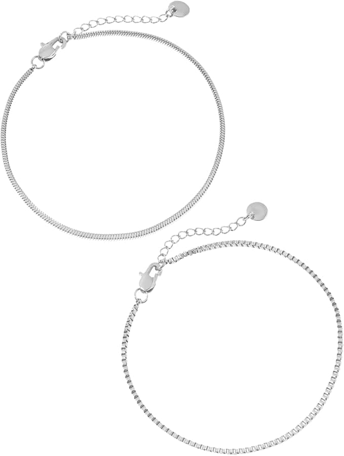 Silber Armband Set Herren – Edelstahl Snake & Venezia