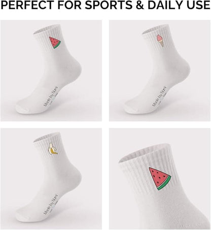 Retro Tennis Crew Socken Set 3er Pack – Unisex & Atmungsaktiv