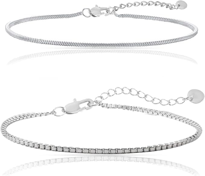 Silber Armband Set Herren – Edelstahl Snake & Venezia