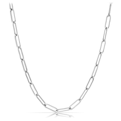 Silberne Gliederkette Herren – Edelstahl 60 cm