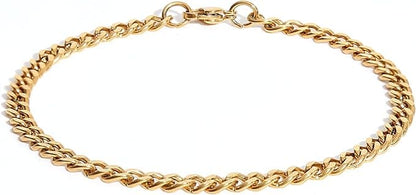 Goldenes Edelstahl Armband Herren 18 cm