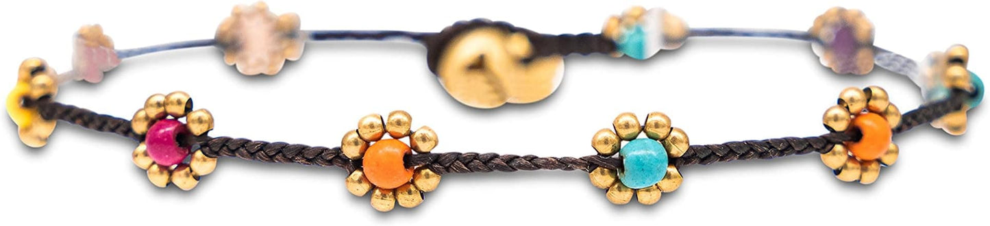 Boho Blumen Fußkettchen