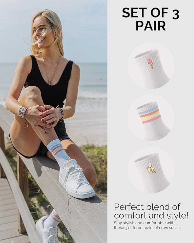 3 Paar Retro Socks mit Motiv