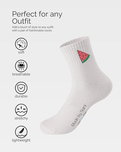 Retro Tennis Crew Socken Set 3er Pack – Unisex & Atmungsaktiv