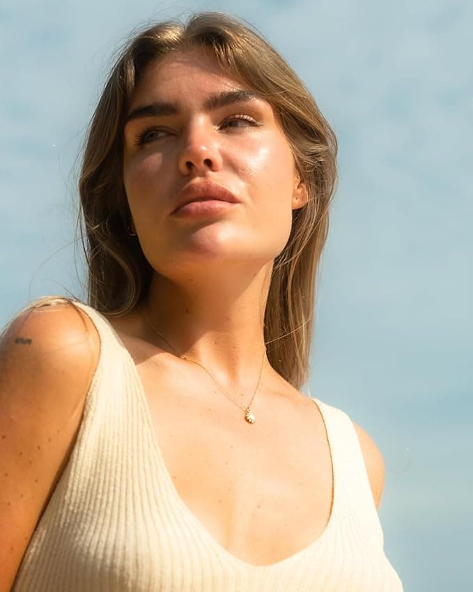 Goldene Sonne Halskette Damen Hammerschlag