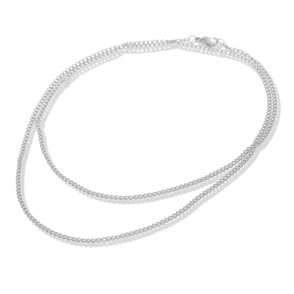 Herren Halskette - Plain Silver 2mm