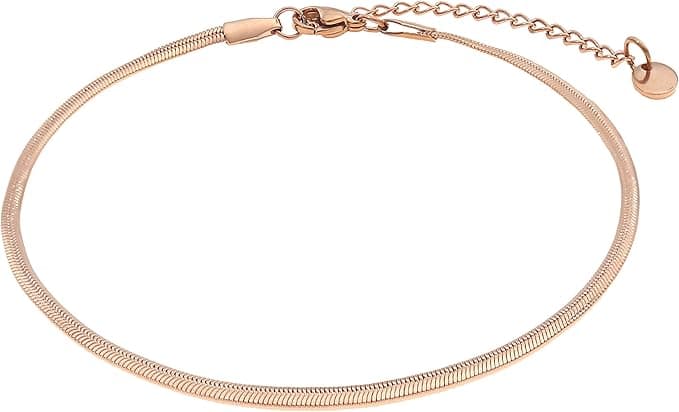Edelstahl Fußkette Damen Schlange