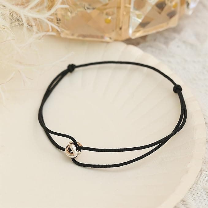 Schwarzes Silber Armband Unisex – Handgefertigt & Wasserfest