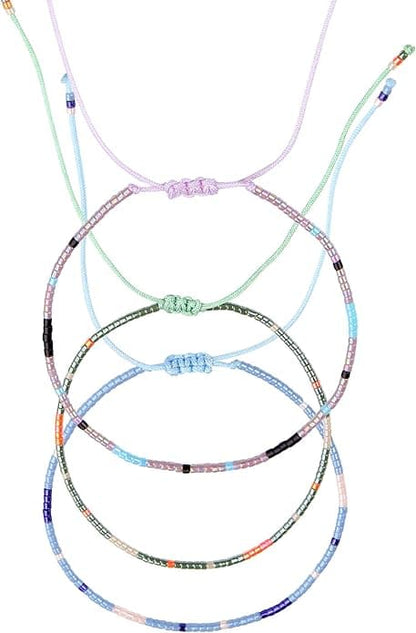 Beads Armband Set 3er – Handmade Surfer & Freundschaftsarmbänder