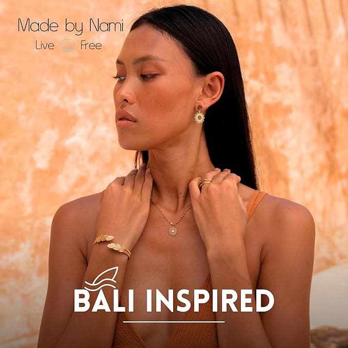 Set Goldene Sonnen Ohrringe – Boho Schmuck