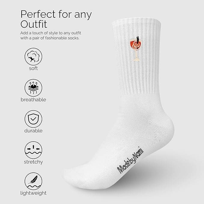 2er Set Socken mit Aperol & Bier Motiv – Unisex Festival Socken