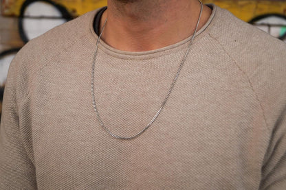 Herren Halskette - Plain Silver 2mm