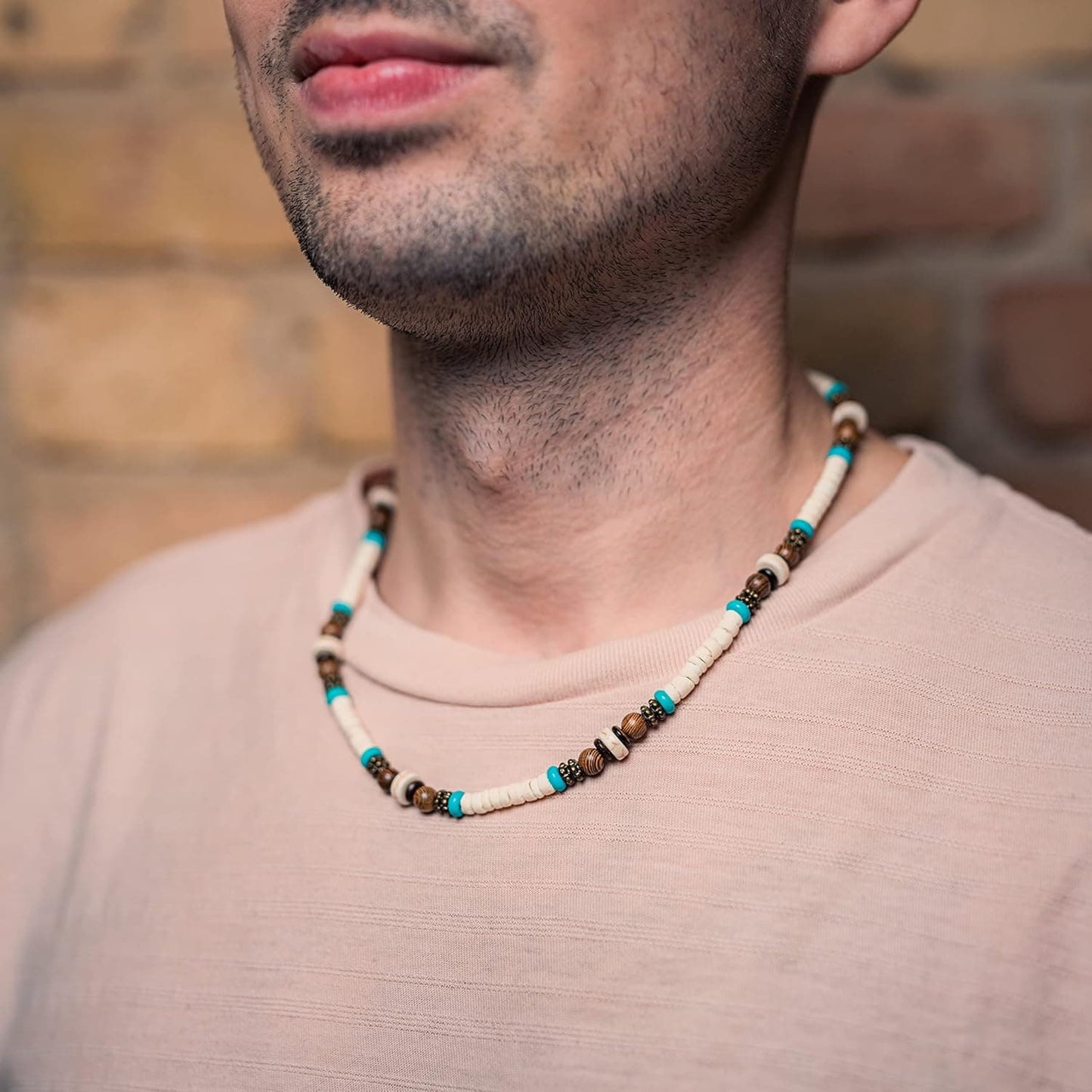 Surfer Halskette mit Kokosperlen