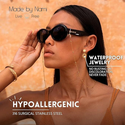 Set Goldene Sonnen Ohrringe – Boho Schmuck